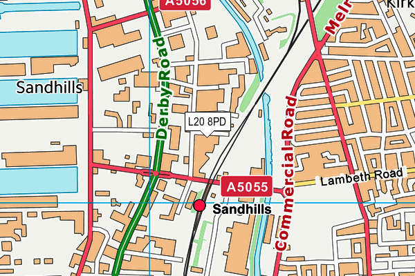 L20 8PD map - OS VectorMap District (Ordnance Survey)