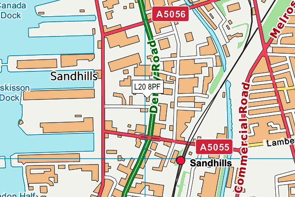 L20 8PF map - OS VectorMap District (Ordnance Survey)