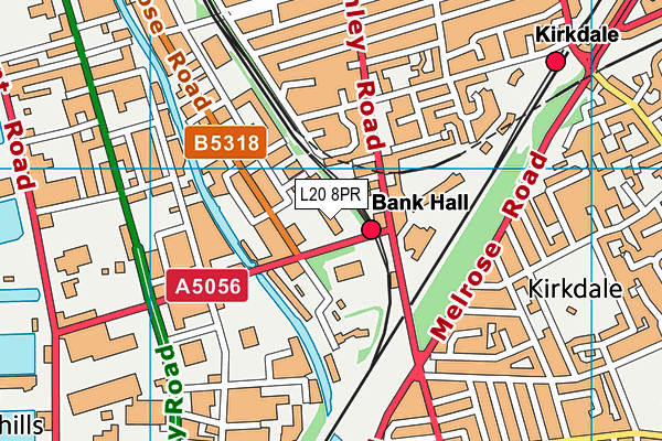 L20 8PR map - OS VectorMap District (Ordnance Survey)