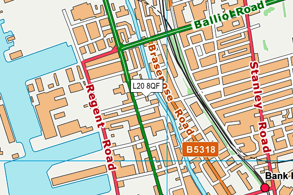 L20 8QF map - OS VectorMap District (Ordnance Survey)