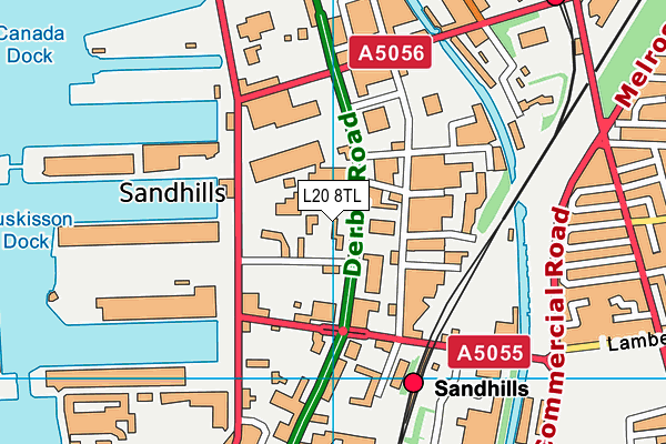 L20 8TL map - OS VectorMap District (Ordnance Survey)