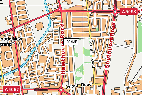 L20 9AB map - OS VectorMap District (Ordnance Survey)