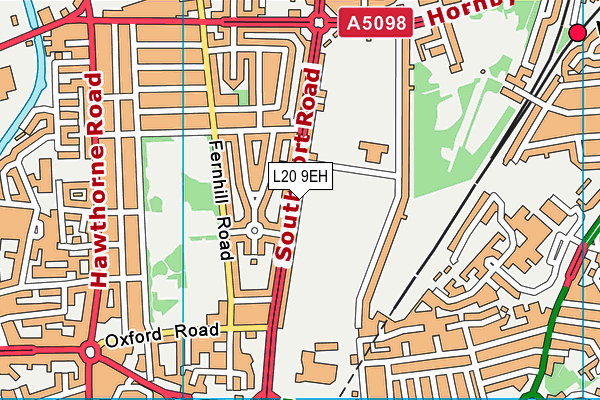 L20 9EH map - OS VectorMap District (Ordnance Survey)