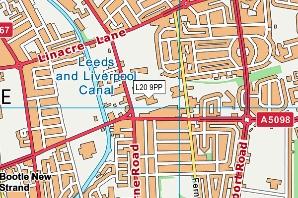 L20 9PP map - OS VectorMap District (Ordnance Survey)