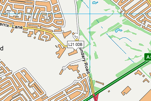 Rowan Park School map (L21 0DB) - OS VectorMap District (Ordnance Survey)