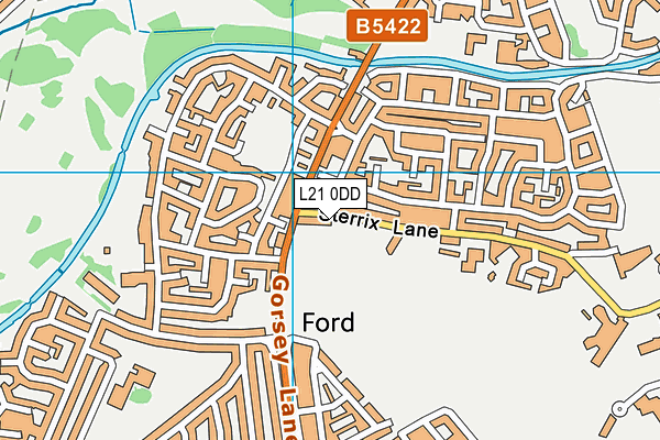 L21 0DD map - OS VectorMap District (Ordnance Survey)