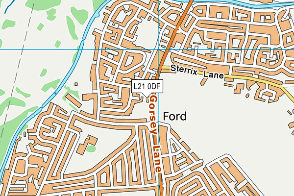 L21 0DF map - OS VectorMap District (Ordnance Survey)