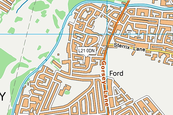 L21 0DN map - OS VectorMap District (Ordnance Survey)