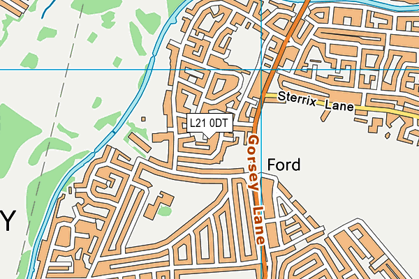 L21 0DT map - OS VectorMap District (Ordnance Survey)