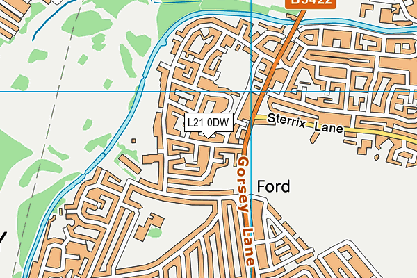 L21 0DW map - OS VectorMap District (Ordnance Survey)
