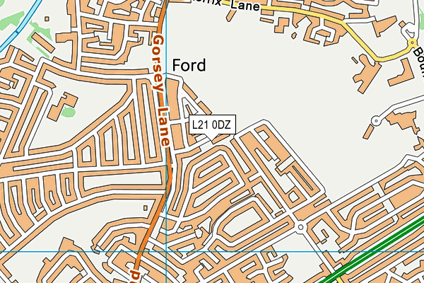 L21 0DZ map - OS VectorMap District (Ordnance Survey)