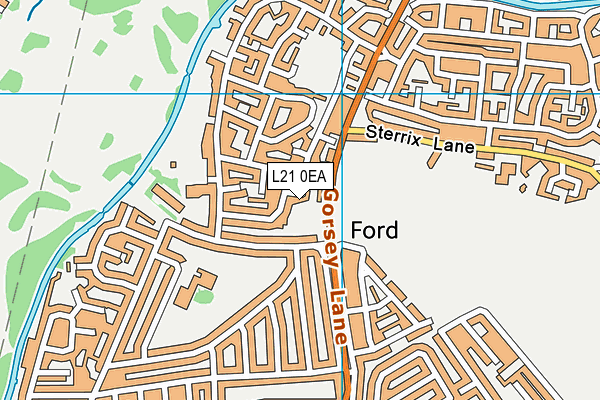 L21 0EA map - OS VectorMap District (Ordnance Survey)