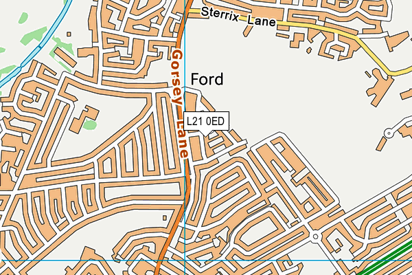 L21 0ED map - OS VectorMap District (Ordnance Survey)