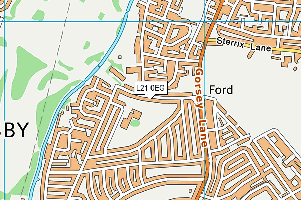 L21 0EG map - OS VectorMap District (Ordnance Survey)