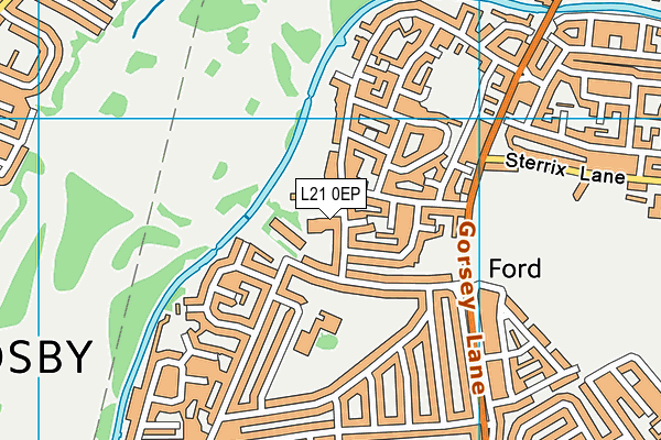 L21 0EP map - OS VectorMap District (Ordnance Survey)