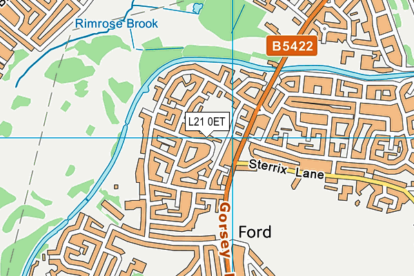 L21 0ET map - OS VectorMap District (Ordnance Survey)