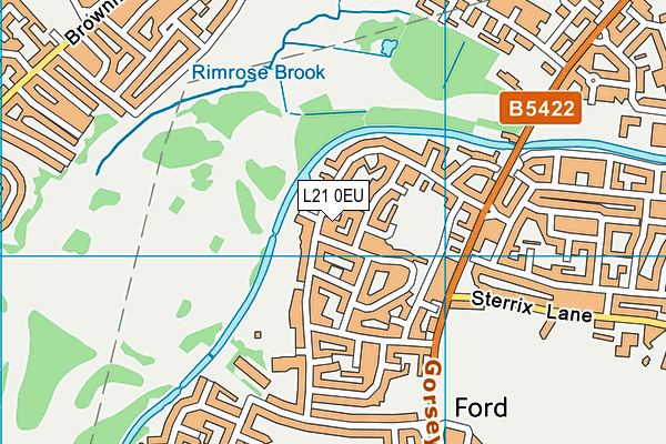 L21 0EU map - OS VectorMap District (Ordnance Survey)