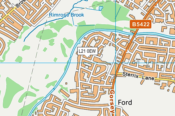 L21 0EW map - OS VectorMap District (Ordnance Survey)