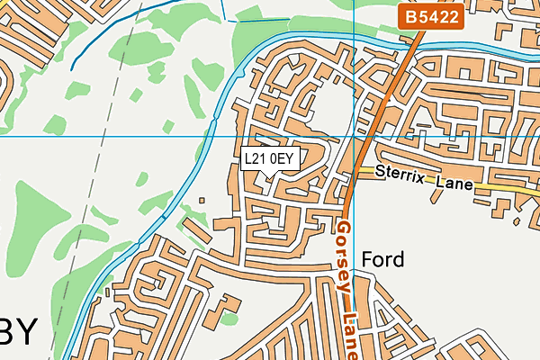 L21 0EY map - OS VectorMap District (Ordnance Survey)