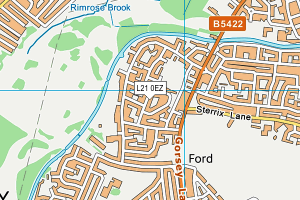 L21 0EZ map - OS VectorMap District (Ordnance Survey)