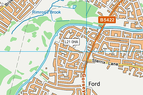 L21 0HA map - OS VectorMap District (Ordnance Survey)