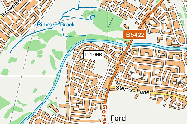 L21 0HB map - OS VectorMap District (Ordnance Survey)