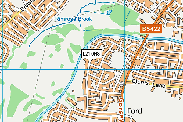 L21 0HS map - OS VectorMap District (Ordnance Survey)
