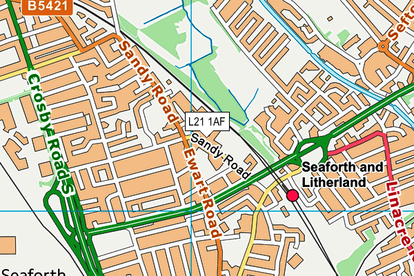 L21 1AF map - OS VectorMap District (Ordnance Survey)