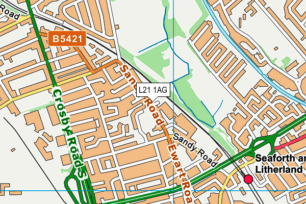 L21 1AG map - OS VectorMap District (Ordnance Survey)