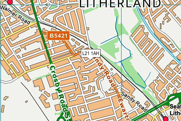 L21 1AH map - OS VectorMap District (Ordnance Survey)