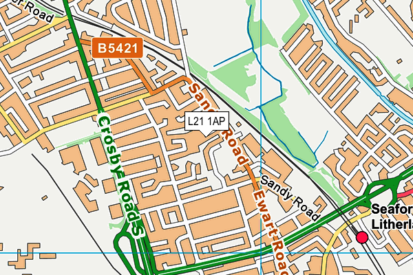 L21 1AP map - OS VectorMap District (Ordnance Survey)