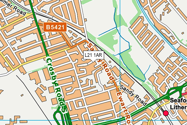 L21 1AR map - OS VectorMap District (Ordnance Survey)
