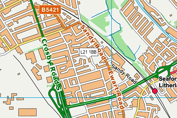 L21 1BB map - OS VectorMap District (Ordnance Survey)