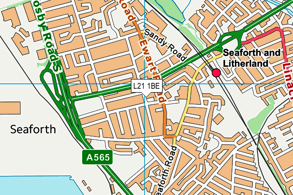 L21 1BE map - OS VectorMap District (Ordnance Survey)