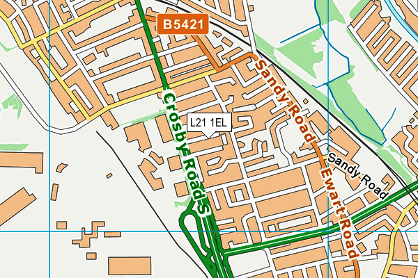 L21 1EL map - OS VectorMap District (Ordnance Survey)