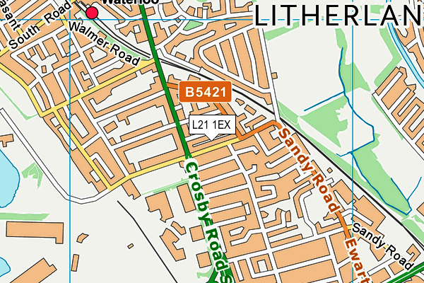 L21 1EX map - OS VectorMap District (Ordnance Survey)