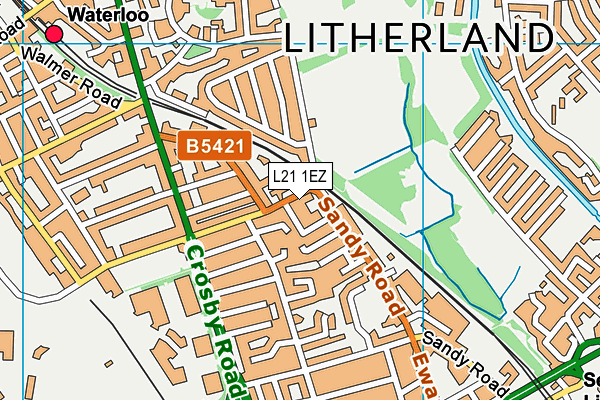 L21 1EZ map - OS VectorMap District (Ordnance Survey)