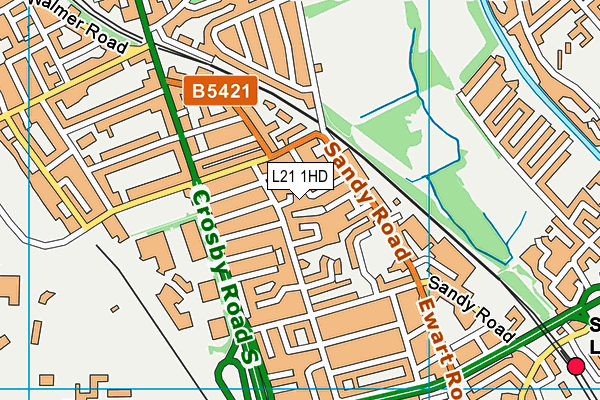 L21 1HD map - OS VectorMap District (Ordnance Survey)