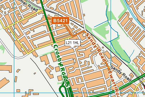 L21 1HL map - OS VectorMap District (Ordnance Survey)