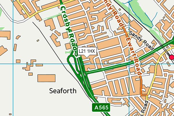 L21 1HX map - OS VectorMap District (Ordnance Survey)