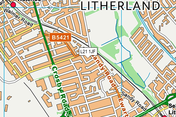 L21 1JF map - OS VectorMap District (Ordnance Survey)