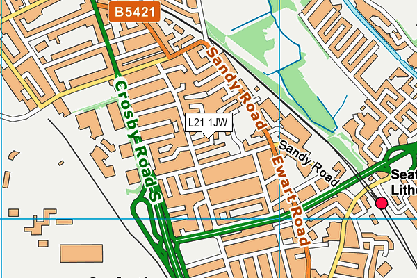 L21 1JW map - OS VectorMap District (Ordnance Survey)