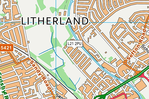 L21 2PU map - OS VectorMap District (Ordnance Survey)
