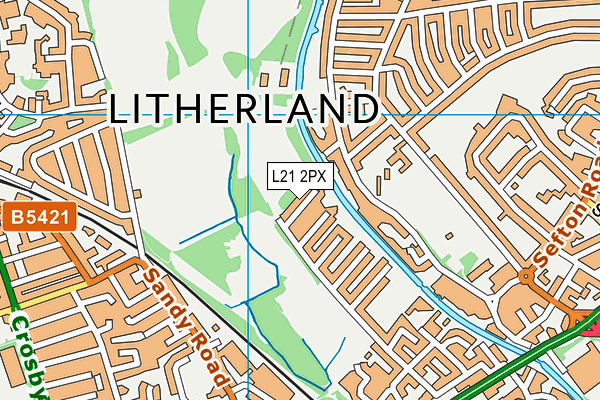 L21 2PX map - OS VectorMap District (Ordnance Survey)