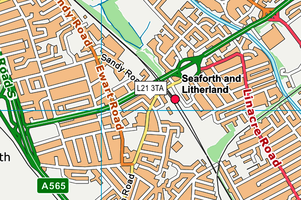 L21 3TA map - OS VectorMap District (Ordnance Survey)