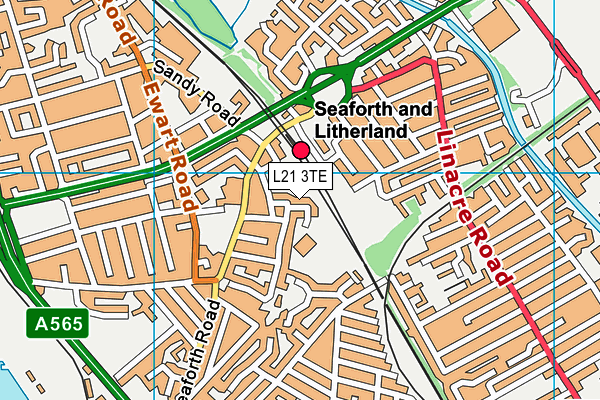 L21 3TE map - OS VectorMap District (Ordnance Survey)
