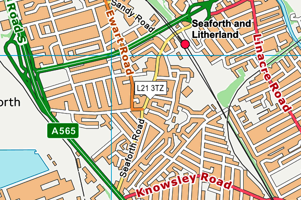 L21 3TZ map - OS VectorMap District (Ordnance Survey)