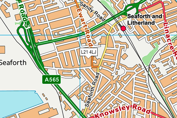 L21 4LJ map - OS VectorMap District (Ordnance Survey)