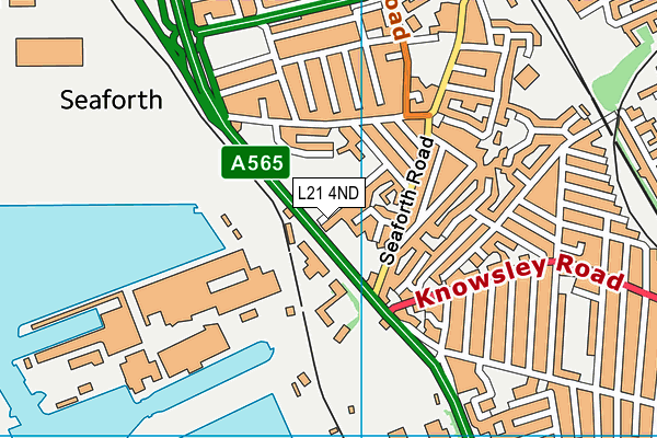 L21 4ND map - OS VectorMap District (Ordnance Survey)