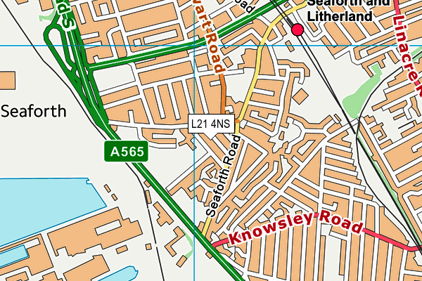 L21 4NS map - OS VectorMap District (Ordnance Survey)